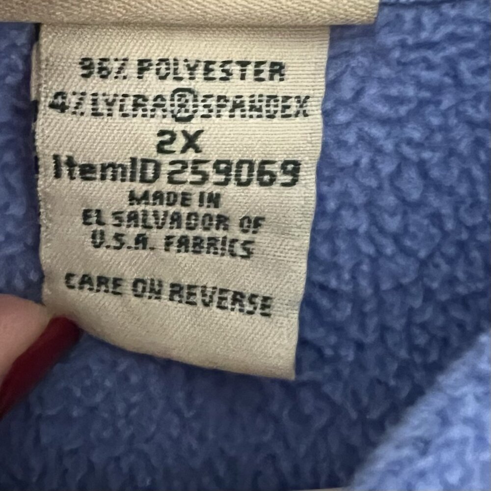 LL Bean Vest Women’s Plus Size 2X Blue Fleece Full Zip Pockets Stretch - Picture 4 of 8